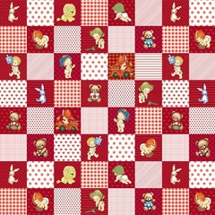 Americana Baby Blue Patriotic Baby Quilt Fabric BTY Michael Miller 44″ Wide