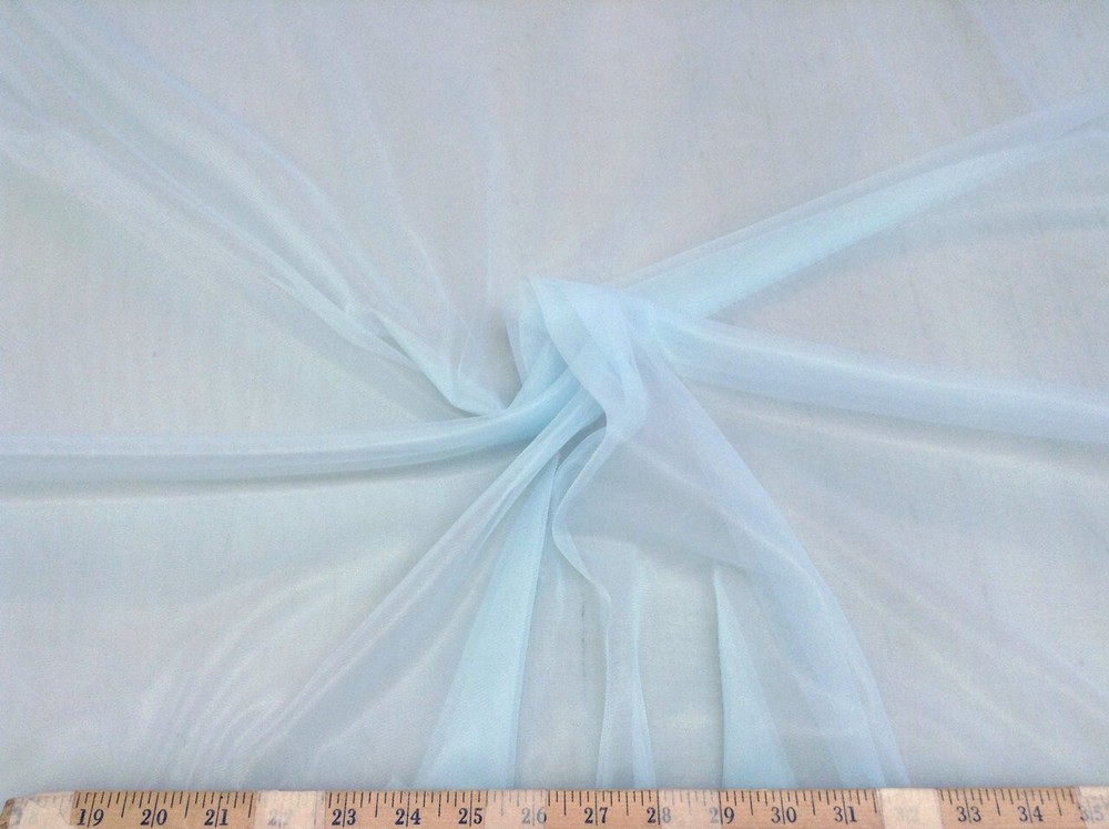 Fabric Nylon Tricot 15 denier Powder Blue Stretch Lustre SheerTM