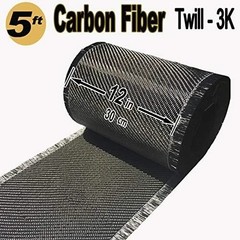 5 FT x 12″ – Carbon Fiber FABRIC-2×2 Twill WEAVE-3K/220g