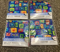 makings fabric craft fat quarter bundle 18×22 lot of 4 cotton