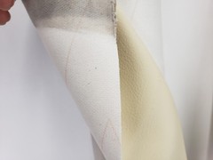 2x White Almond Vinyl 55″ Roll Fabric Waterproof PVC Faux Leather