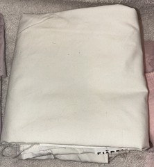 Fabric Remnant Lot Of 7 Pieces Assorted Solid Colors Sizes & Materials 1.10 Lbs
