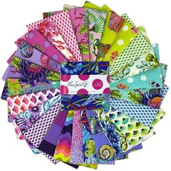 5″ Charm Pack – Tula Pink Floral Reef FreeSpirit Fabric Precut Squares M518.17