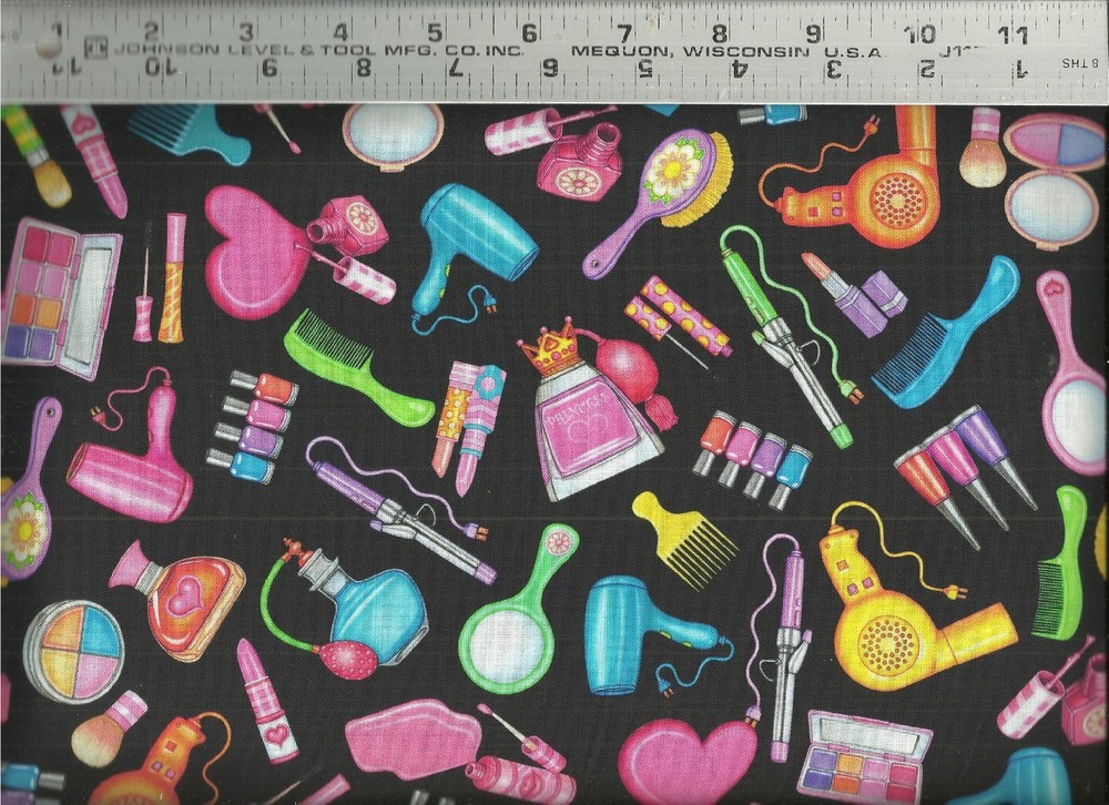 Quilting Treasures All Dolled Up Cosmetics 44/45 wide 100% Cotton Fabric BTY