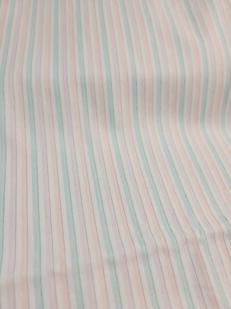 60 Wide 100% Cotton Fabric Pastel Stripes Quilting Clothig Fabric Vintage