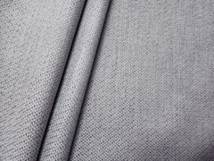Upholstery Fabric- Resists Stains Yarn Dyed Basketweave Solid – White/Smoky Grey