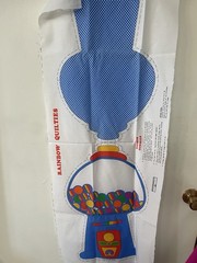 VINTAGE 1980’S RAINBOW GUMBALL CUT AND SEW STUFFED 20″ PILLOW PANEL