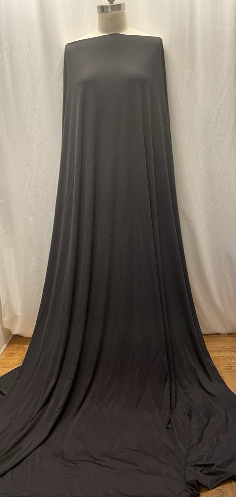 High-End Poly Knit Jersey 2Way Stretch Black Mediumweight Fabric By The Yd. 60″W