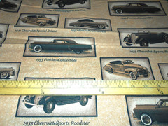 1 yard Gm Antique Cars Fabric