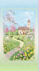 Fields of Faith by Pip Wilson Fabric Panels Or Matching Yardage