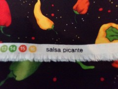 1 YD X 44″ VINTAGE SALSA PICANTE by LORILYNN SIMMS COLOFUL PEPERS COTTON OOP