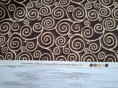 Blank Quilting pattern 5762 dark brown w/cream swirls fabric 2 yds x 44/45″