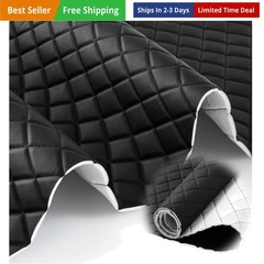 2.1 Yards Diamond Quilted Vinyl Headliner Material 55 in Wide Faux Leather wi…