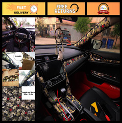 Self-Adhesive Interior Car Fabric Sticker, Bronzing Automotive Tape, Home Decor