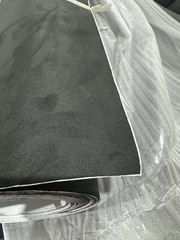 Charcoal Black Self Adhesive Faux Suede Sticker Felt Stretch for Car Interior