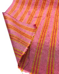 Pink Silk Moire Fabric By 2 Meters, Watermark Patterned, Yellow Striped
