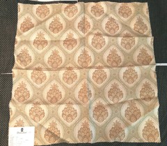 DURALEE Pineapples in Celery 25 x 25″ Jute Fabric Sample