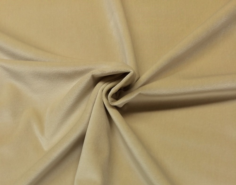 BALLARD DESIGNS SIGNATURE VELVET PARCHMENT BEIGE FURNITURE FABRIC BY YARD 56″W