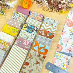 80 Precut Brown 2.5×20 In 20 Assorted Floral Prints Cotton Fabric Jelly Roll