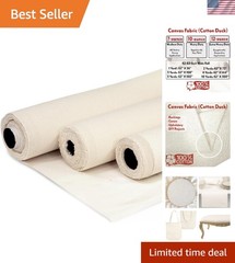 Canvas Fabric | Cotton Duck | Medium Duty | Natural 7oz | 62” Wide | Arts & …