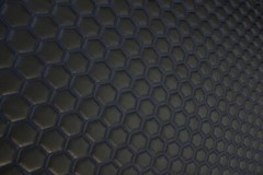 Hexagon Quilted Vinyl Grain Faux Leather Car Upholstery Fabric | 2″-5cm Stitched