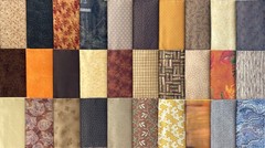 30 BROWN Yellow TAN Orange Fat / Long Quarter Quilt Fabric Bundle Lot
