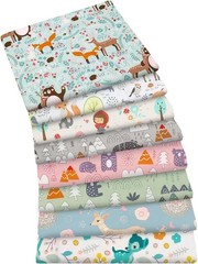 Aubliss 8pcs Fat Quarter Fabric Bundles 100% Cotton 20” x 20” Quilting Cotton