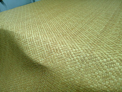 Natural Cane Rattan Upholstery Fabric w/Backing Lined Hemmed Selvedge BTY