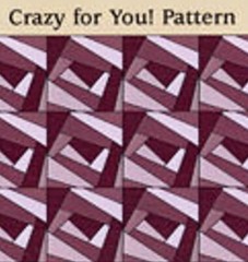Crazy for You! Pattern Foundation FABRIC ~ 100% Cotton ~ Three (3) Blocks