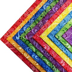 Vibrant 12×12″ 50-Piece Paisley Cotton Fabric Squares for Quilting & Crafts