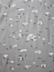 1.5 YDS Organic Cotton Fabric Cottage Charlie Harper Birch Western Birds Gray