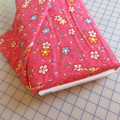 By The Yard, Medium Flowers On Flamingo Pink ~ $3.99 Ships Any Amount Of Fabric.