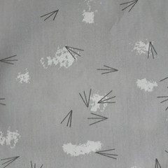 1.5 YDS Organic Cotton Fabric Cottage Charlie Harper Birch Western Birds Gray