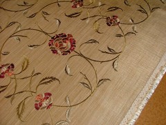 iLiv Embroidered Curtain Fabric 1.6 Metres Inca Classic Upholstery Cushion