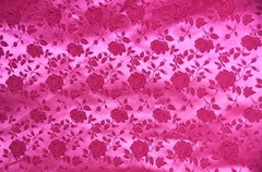 fuchsia Jacquard fabric Satin Floral drapery tablecloth 58″ wide