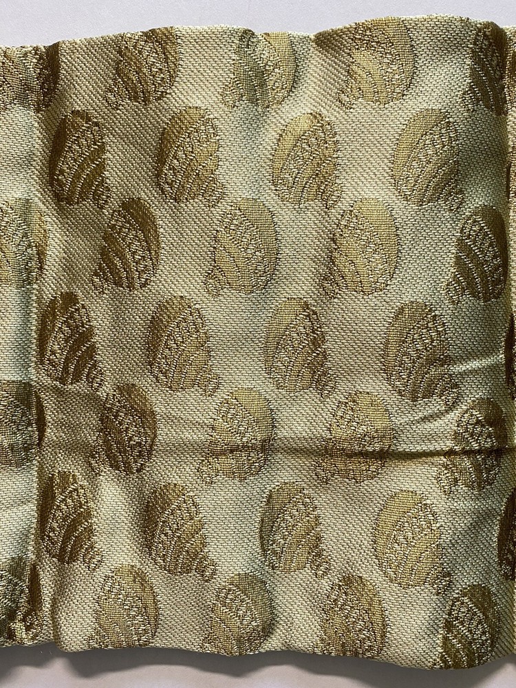 JACQUARD BROCADE FABRIC-saree blouse piece-BEIGE Golden 36″X29″-matka banarsi