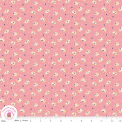Riley Blake BASIN FEEDSACKS 12290P Pink Kittens Quilt Fabric 30’s Reproduction