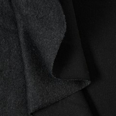 Black Polyester Cotton Sweatshirt Fleece Fabric – 60″ Wide – Sold by the Yard