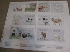 Henry Glass A Beautiful Day Farm Animal Cotton Fabric Book Panel