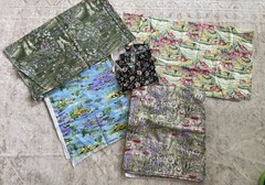 Vintage Watercolor Flower Assorted Fabric Lot- RARE/HARD TO FIND PRINTS