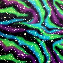 Nothern Lights Galaxy Print Fleece Fabric – 60″ Wide – Sold by The Yard & Bolt
