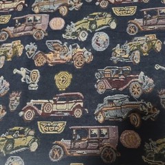 Old Automobiles Cars Print Fabric 30 x 76″ Upholstery