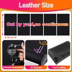 Marine Vinyl Upholstery Faux Leather: Black Grain Faux Leather 54″x36″ Marine…