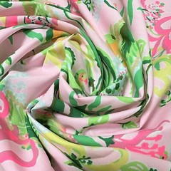 Lilly Pulitzer Cotton Poplin Fabric Multi Via Amore Spritzer 36″ X 57″