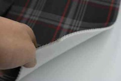 RED GTI Plaid Car Upholstery Fabric – VW Golf MK7- 3mm Foam – 59″ – 150CM – Car