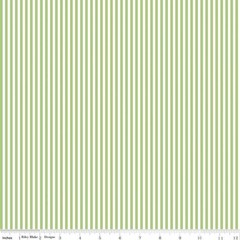 1/4 Yard 9”x42” Riley Blake 1/8” Stripe Green Cotton Quilting Fabric