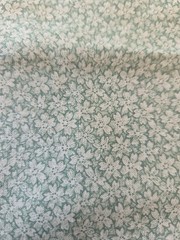New 5 continuous yards light green floral cotton fabric quilting