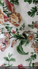 Vintage Ramm Fabric Petworth 7 Yards Chintz Floral Tulips Upholstery Mat G2U