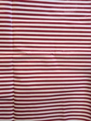 Red White Striped Chintz Cotton 6 .5 Continuous Yards New