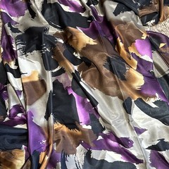 Printmaker International Polyester Silky Sheer Synthetic Fabric P#8394 Vintage
